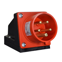 IEC 60309 Wall Mount Inlet Str Type, IP44 Rated, 20A 200-415V, 16A 220/380-240/<br>415V, 6H, IEC 309 